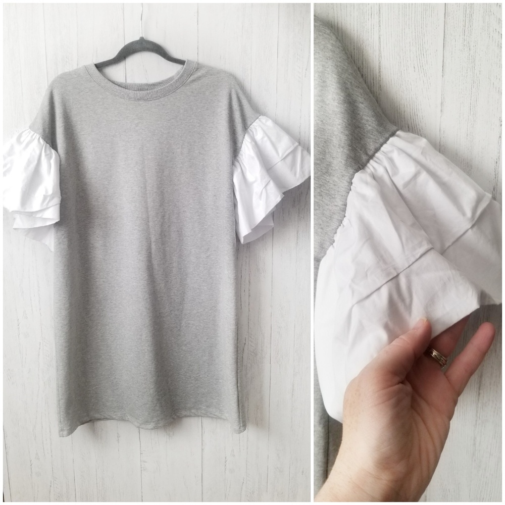 CQ by CQ Ruffle Sleeve T-Shirt Dress Size Small
